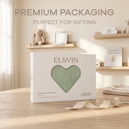 ELSVIN Lightweight Muslin Infant Car Seat Cover – detail 1