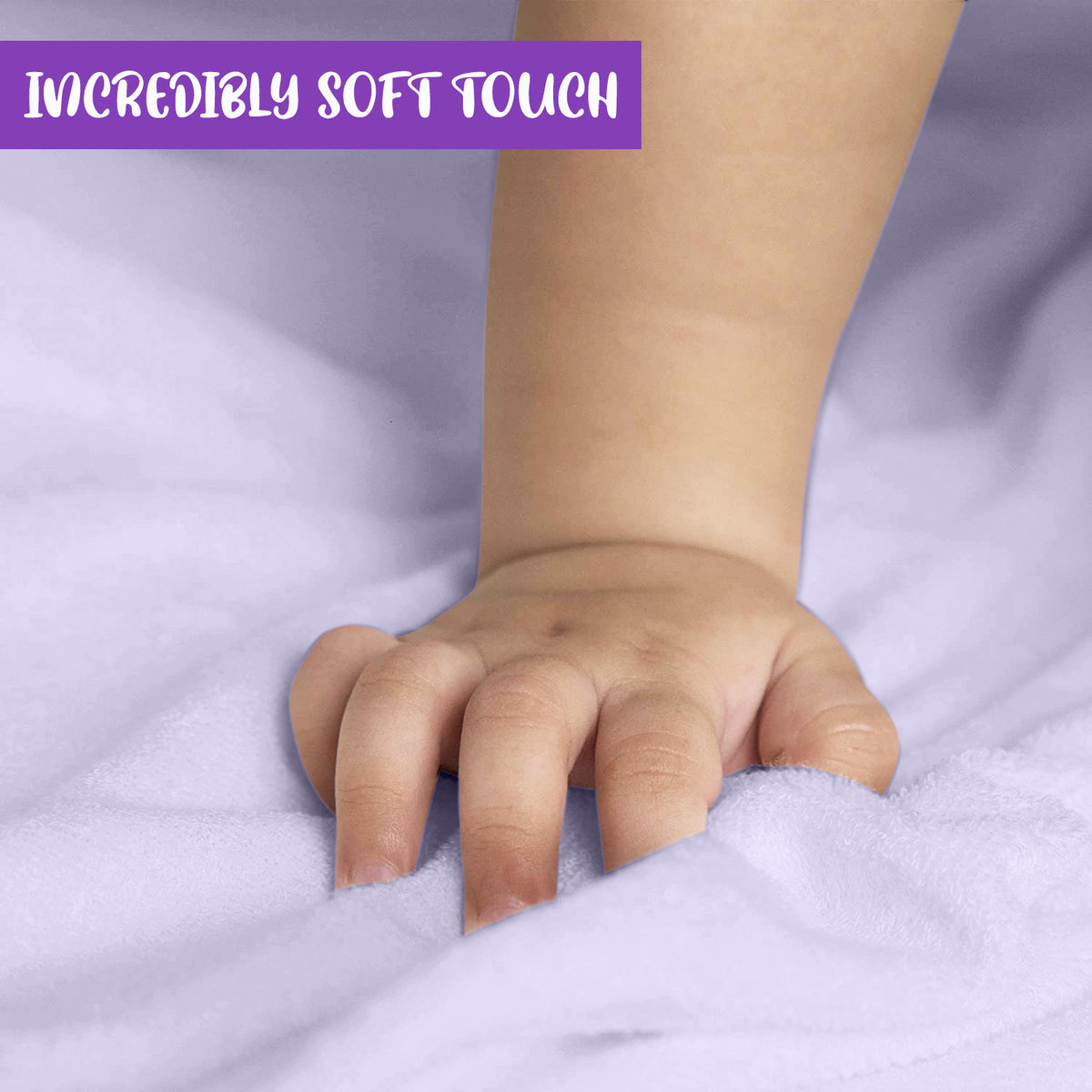 Blue and Purple | Blue and purple hooded baby towel set
