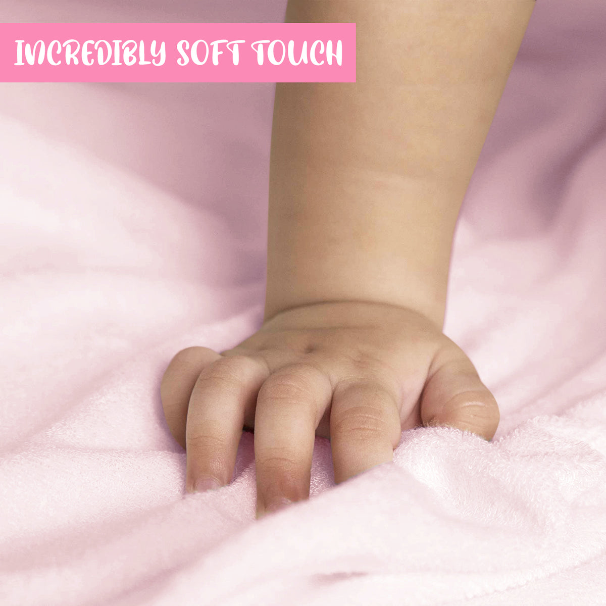 Pink | Pink hooded baby towel set
