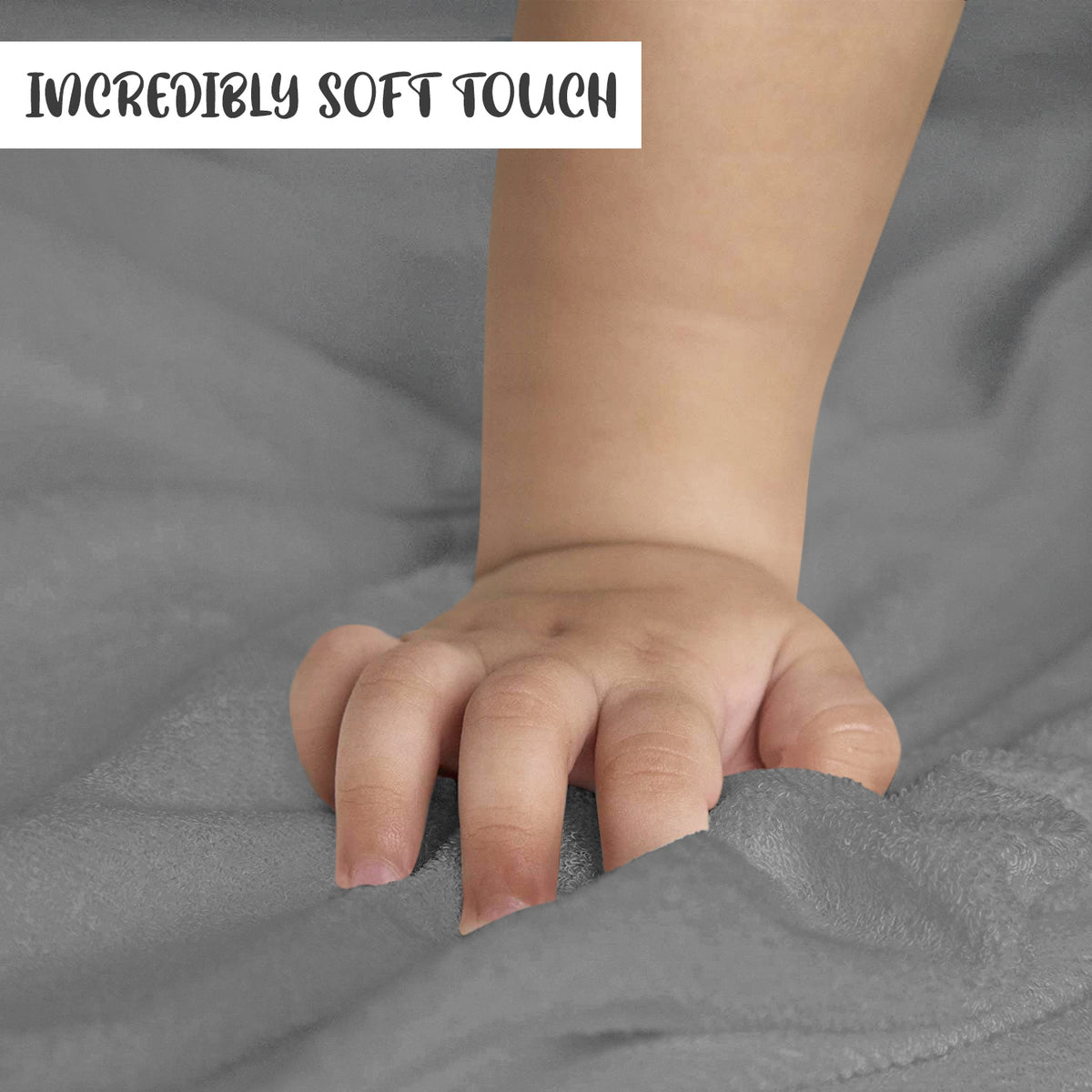 Grey | Grey hooded baby towel set