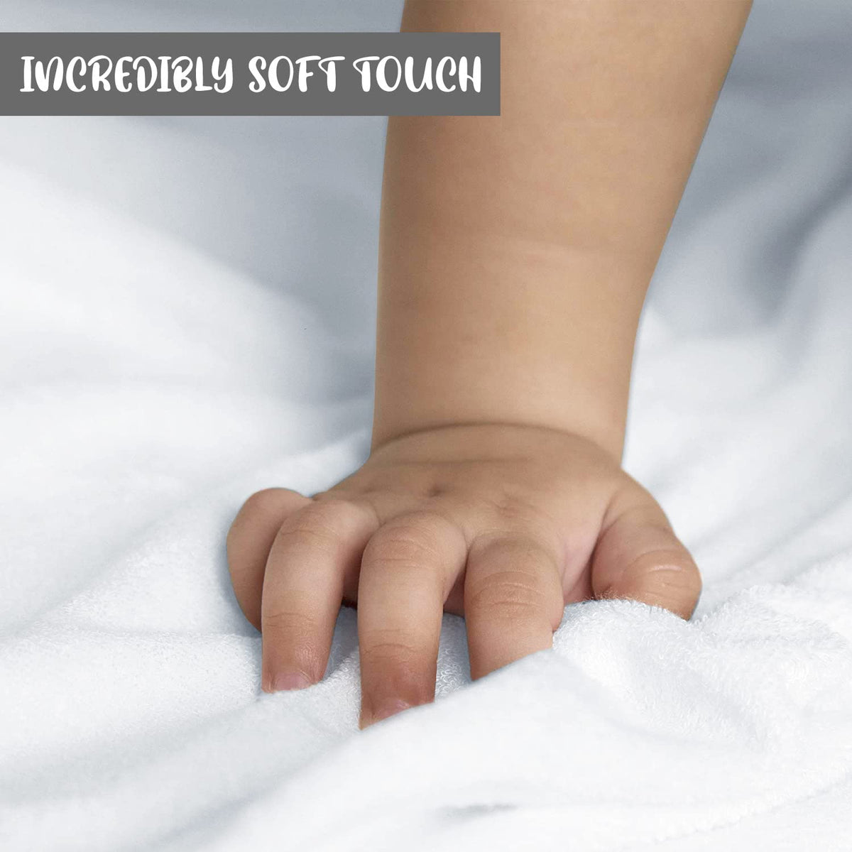 White | White hooded baby towel set