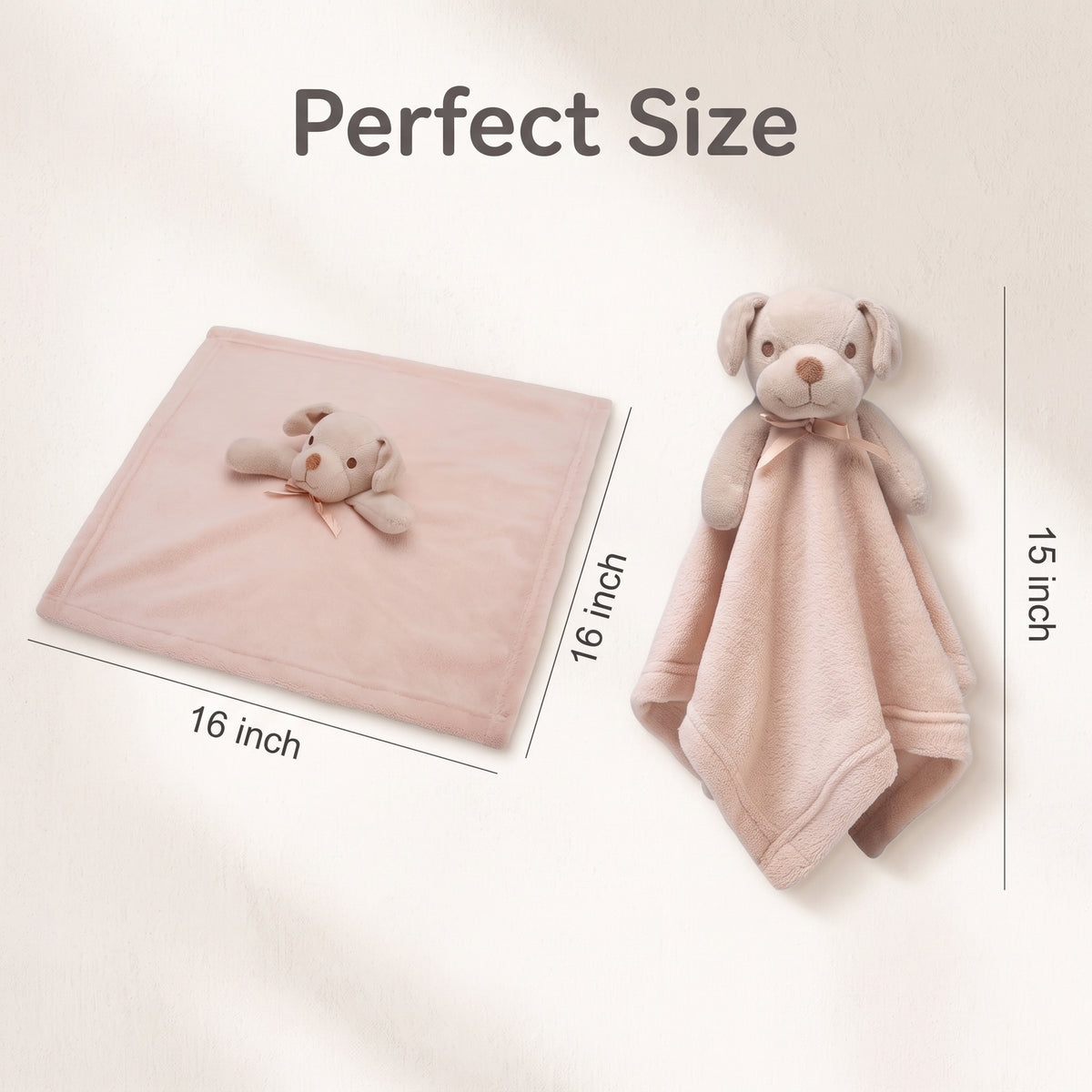ELSVIN Brown Puppy Security Blanket – 16 Inch