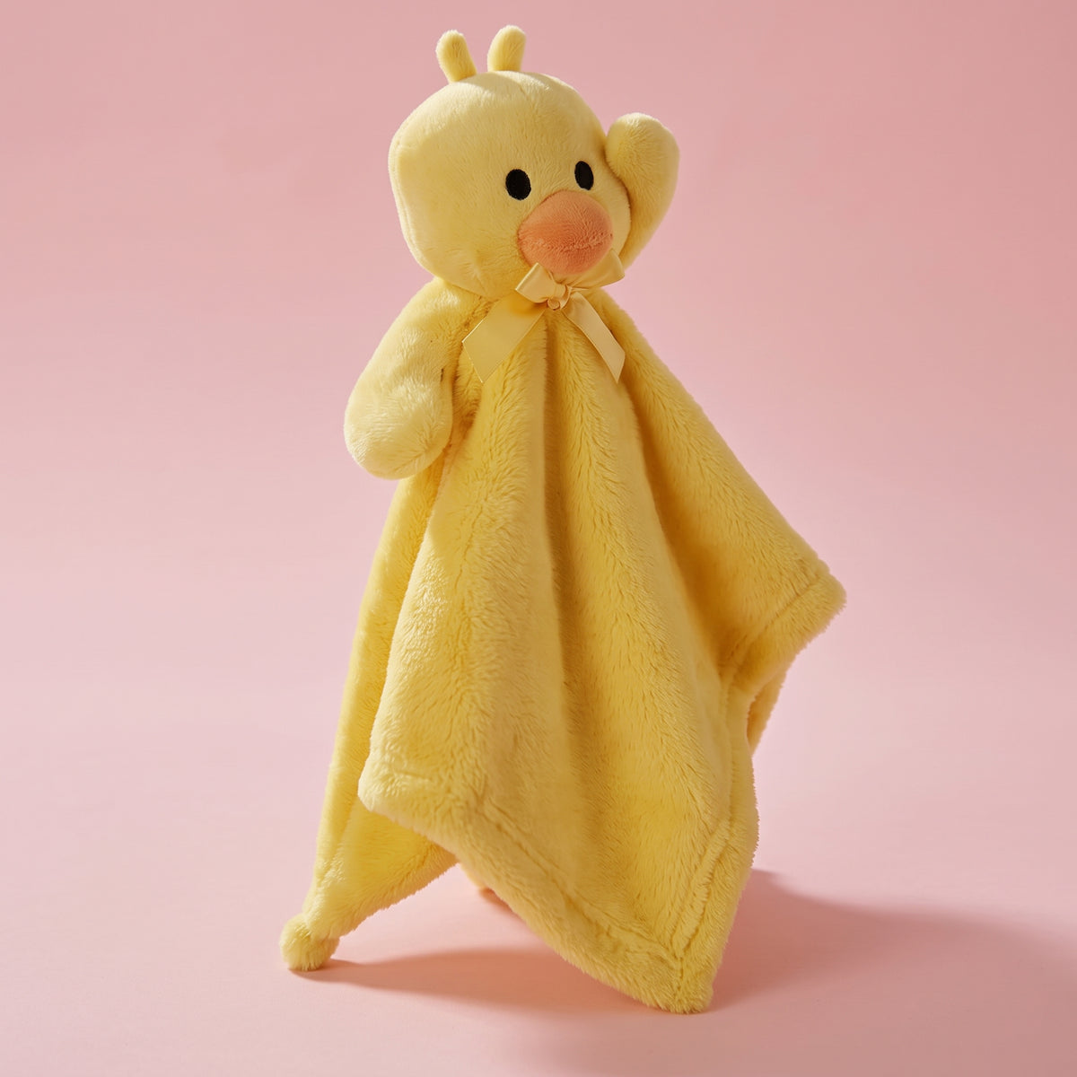 ELSVIN Yellow Duck Baby Security Blanket – 15 x 15 Inch