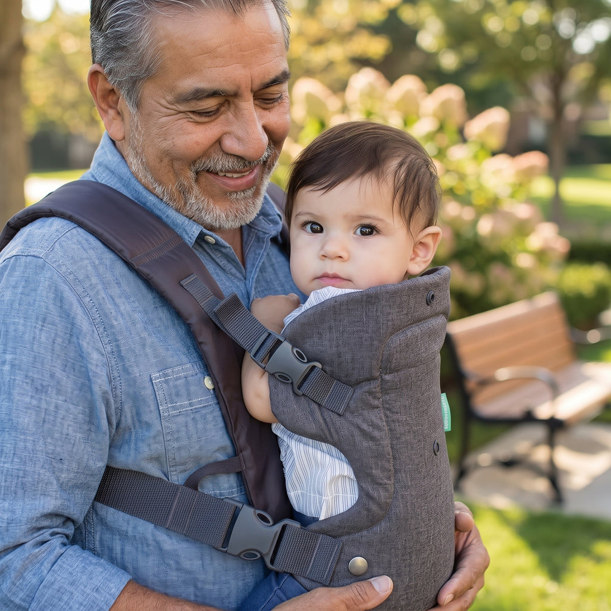 ELSVIN Flip 4-in-1 Ergonomic Baby Carrier – Gray – additional view