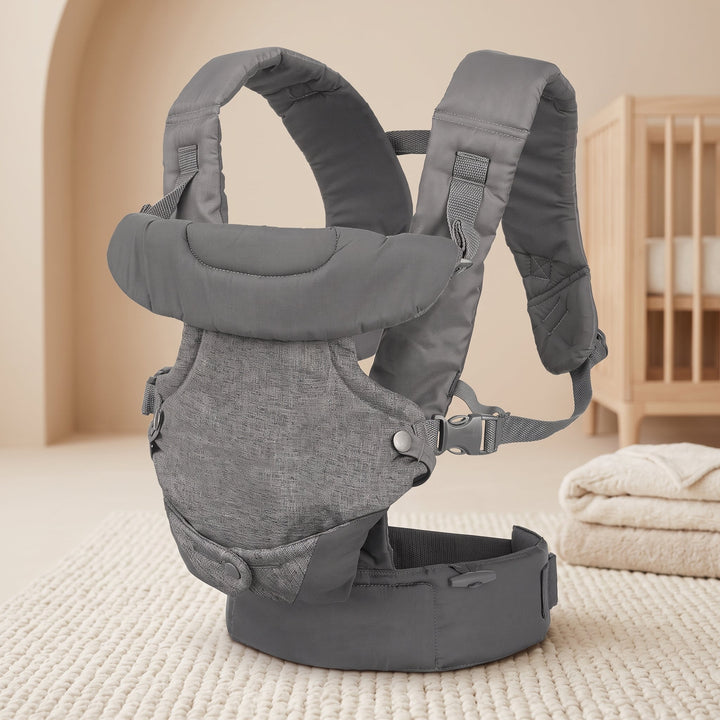 ELSVIN Flip 4-in-1 Ergonomic Baby Carrier – Gray