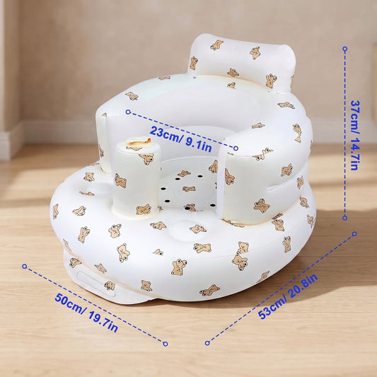 ELSVIN Inflatable Baby Seat with Built-In Air Pump – Bear – detail 1
