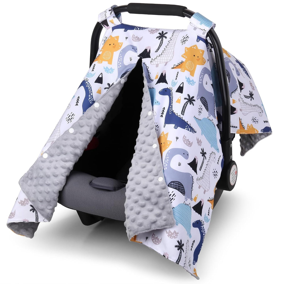 ELSVIN Peekaboo Infant Car Seat Cover – Polyester & Minky – main image