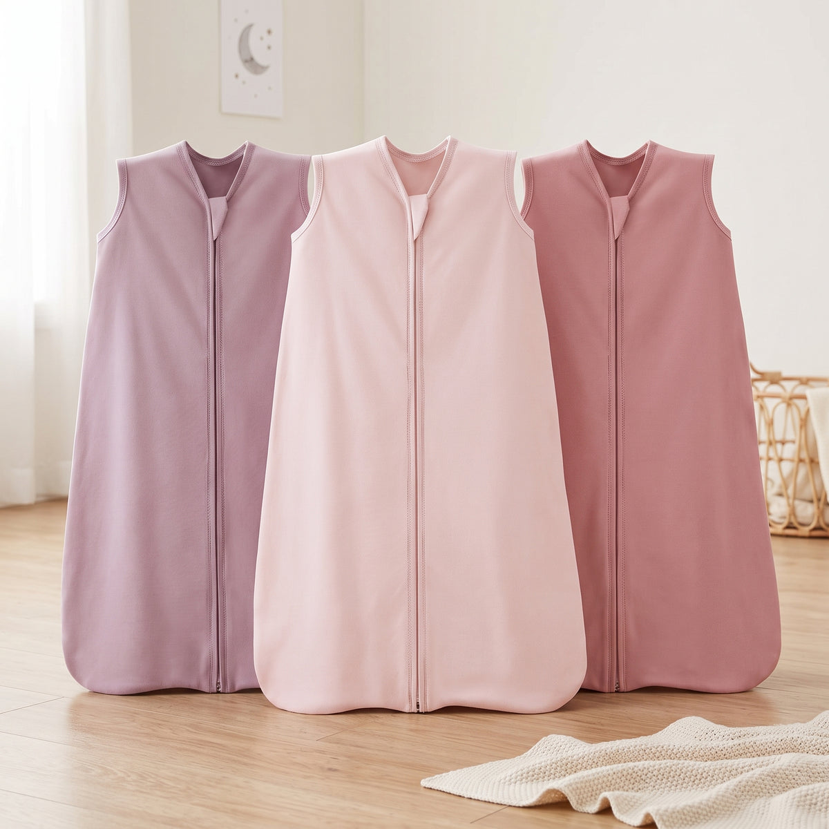 ELSVIN Cotton Baby Sleep Sacks – 3 Pack, 0–6 Months, 0.5 TOG – main image